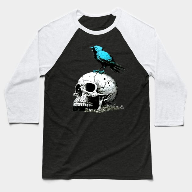 The Blue Bird Social Media is Dead to Me, No. 1 on a Dark Background Baseball T-Shirt by Puff Sumo